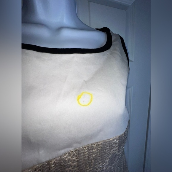 Karen Millen US 6 UK 10 Beige Black Colorblock Shift Cocktail Dress S - Picture 16 of 16